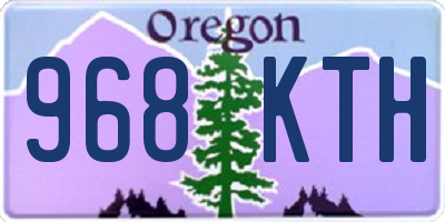OR license plate 968KTH