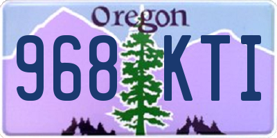 OR license plate 968KTI