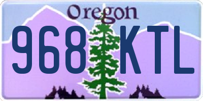 OR license plate 968KTL