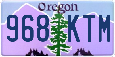 OR license plate 968KTM