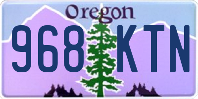 OR license plate 968KTN