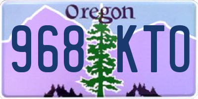 OR license plate 968KTO