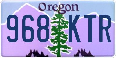 OR license plate 968KTR