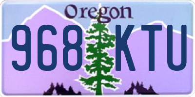 OR license plate 968KTU