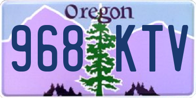 OR license plate 968KTV