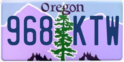 OR license plate 968KTW