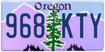 OR license plate 968KTY