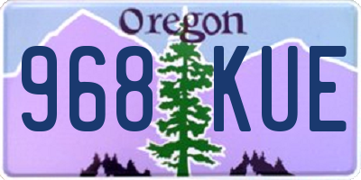 OR license plate 968KUE