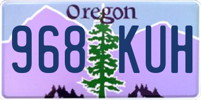 OR license plate 968KUH
