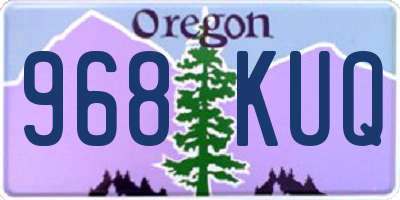 OR license plate 968KUQ