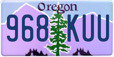 OR license plate 968KUU
