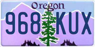 OR license plate 968KUX