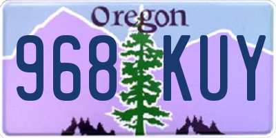 OR license plate 968KUY