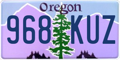 OR license plate 968KUZ