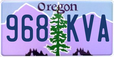 OR license plate 968KVA