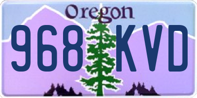 OR license plate 968KVD