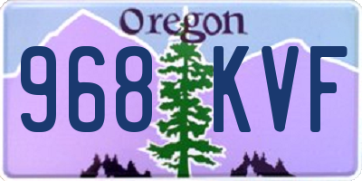 OR license plate 968KVF
