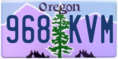 OR license plate 968KVM