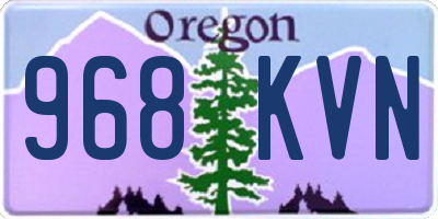 OR license plate 968KVN