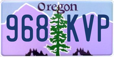 OR license plate 968KVP