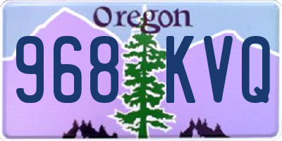 OR license plate 968KVQ