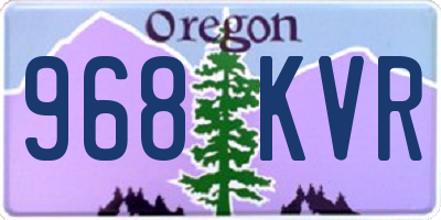 OR license plate 968KVR