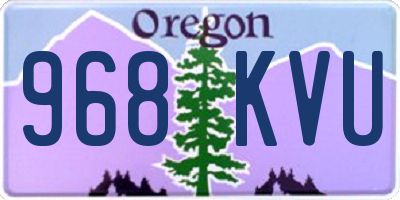 OR license plate 968KVU