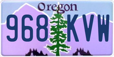 OR license plate 968KVW