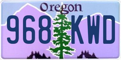 OR license plate 968KWD