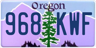 OR license plate 968KWF