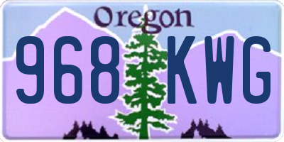 OR license plate 968KWG