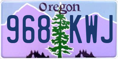 OR license plate 968KWJ