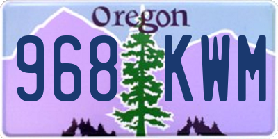 OR license plate 968KWM
