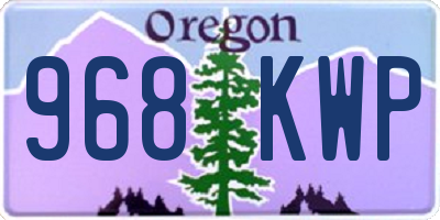 OR license plate 968KWP