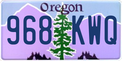 OR license plate 968KWQ