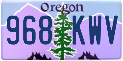 OR license plate 968KWV