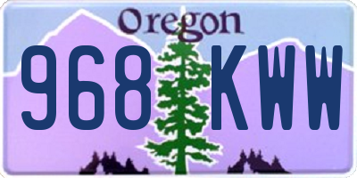 OR license plate 968KWW