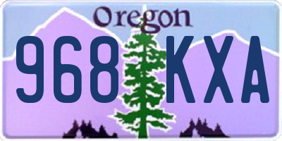 OR license plate 968KXA