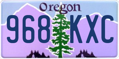 OR license plate 968KXC