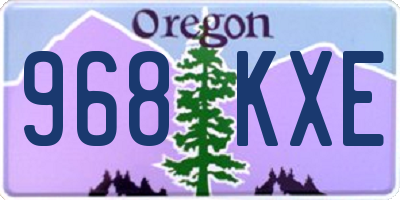 OR license plate 968KXE