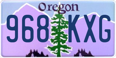 OR license plate 968KXG