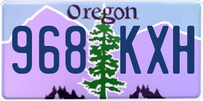 OR license plate 968KXH