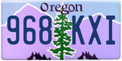 OR license plate 968KXI