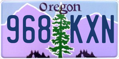 OR license plate 968KXN