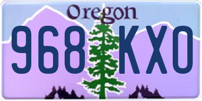 OR license plate 968KXO