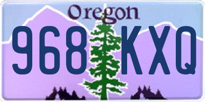 OR license plate 968KXQ