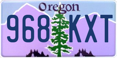 OR license plate 968KXT