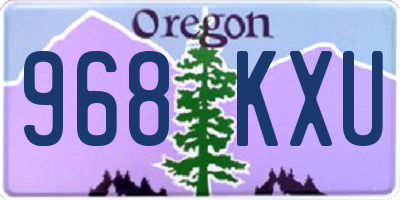 OR license plate 968KXU