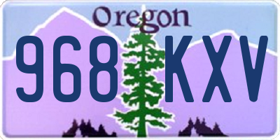 OR license plate 968KXV