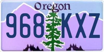 OR license plate 968KXZ